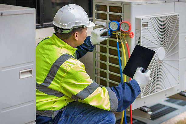 Professional Hvac Maintenance technician working in Newton Upper Falls, MA